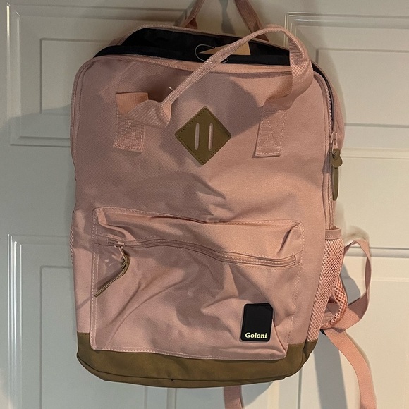NWT Goloni Pink Laptop Backpack w/ USB Charging Port – Fits Up to 16”Laptop - Picture 2 of 8